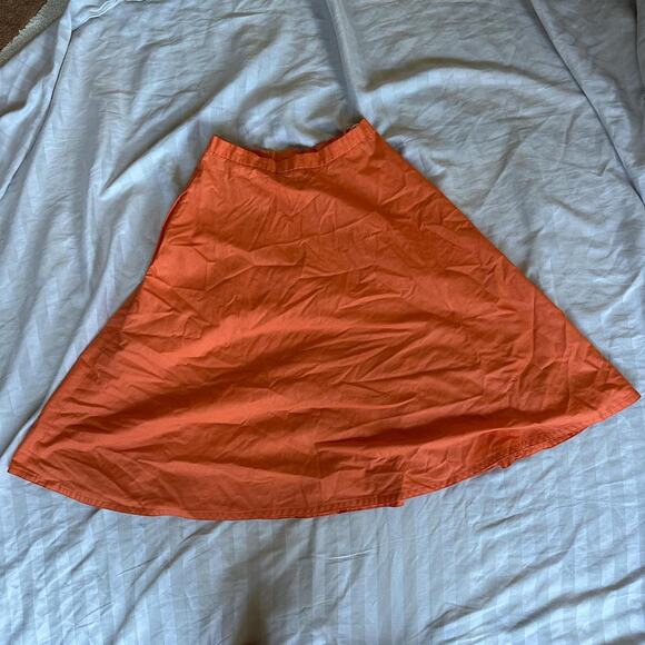 1970s orange midi skirt - Picture 5 of 8